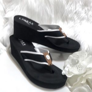 RALPH LAUREN WEDGE SANDALS